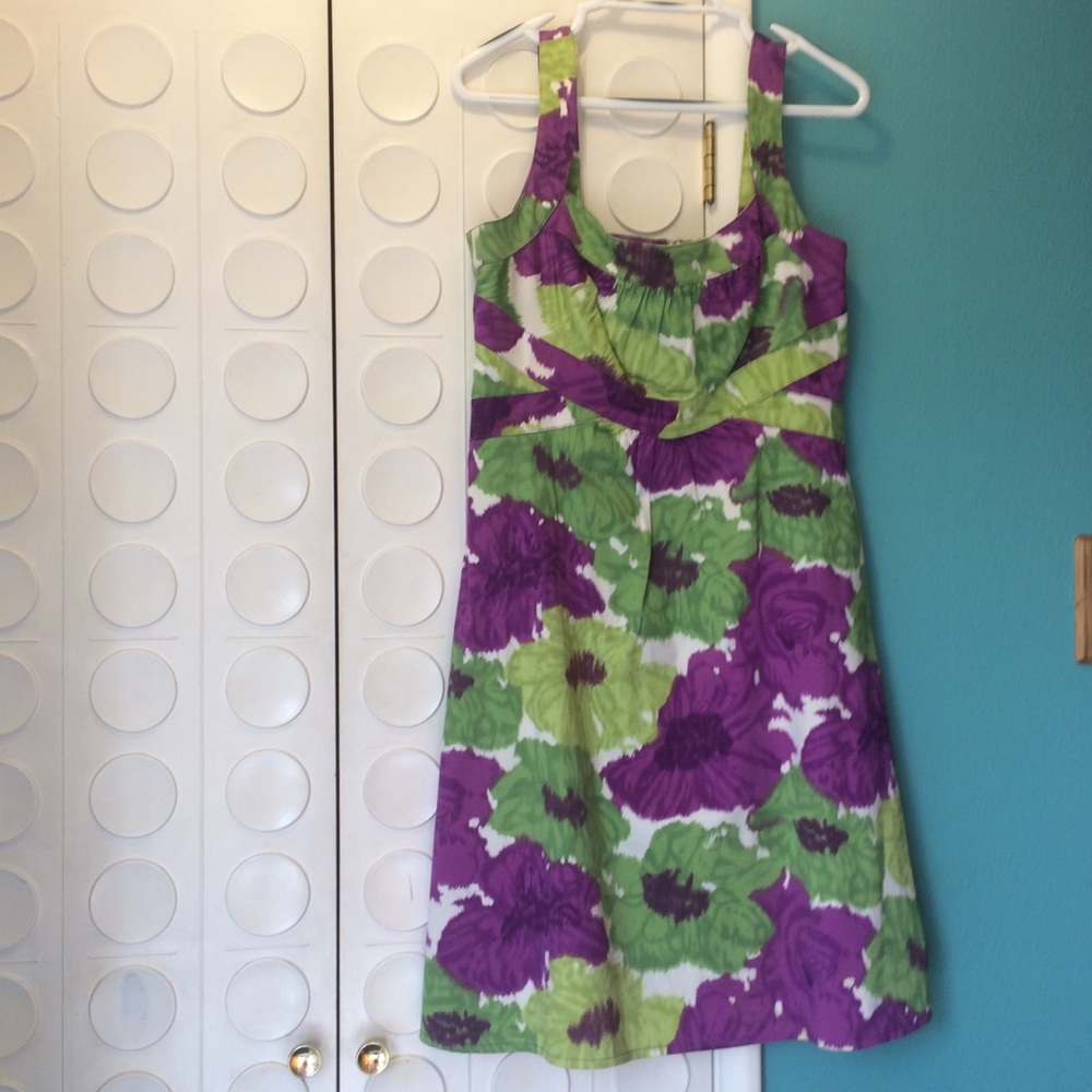 Purple and Green Floral Sundress